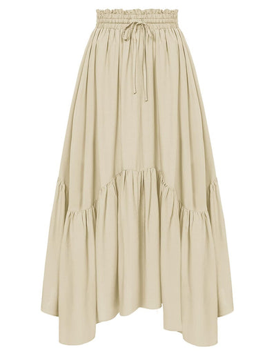 Renaissance High Waist Maxi Skirts with Pockets