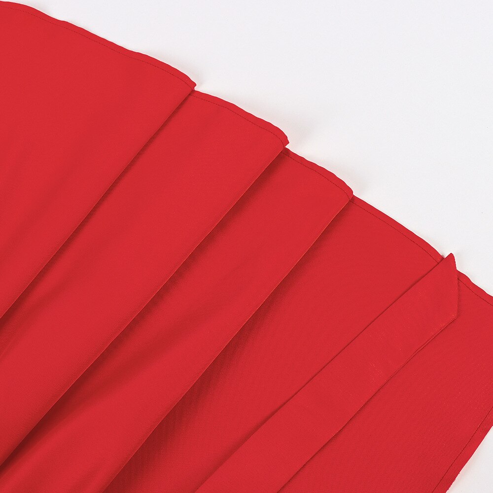 Oktoberfest Red Black Embroidered Dirndl Dress with Apron