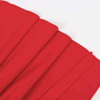 Oktoberfest Red Black Embroidered Dirndl Dress with Apron