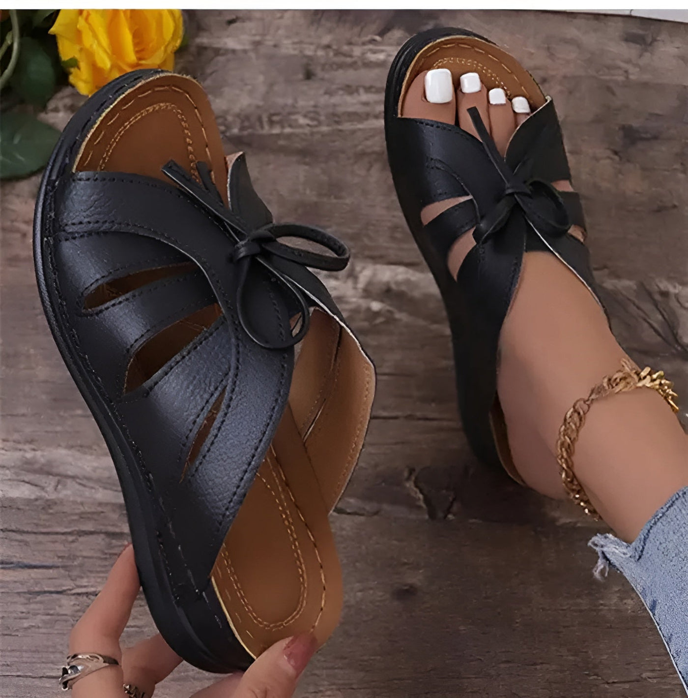 Retro Sandalen Damen – Bequeme orthopädische Schuhe für den Sommer