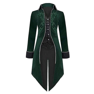 Men's Retro Steampunk Embroidered Tailcoat