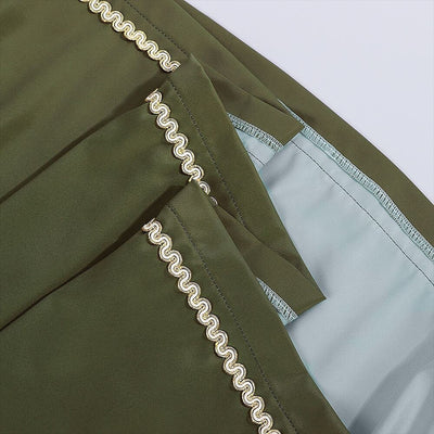 Oktoberfest Green Embroidered Dirndl Dress with Apron