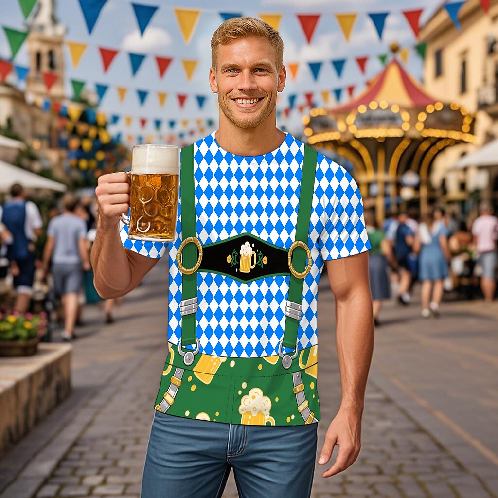 Men's Oktoberfest Lederhosen Graphic T-shirt