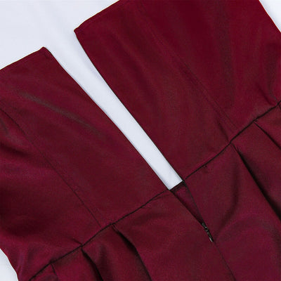 Oktoberfest Burgundy Green Blue Dirndl Dress with Apron and Blouse