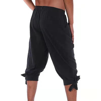 Retro Style Three Quarter Design Pirate Pants