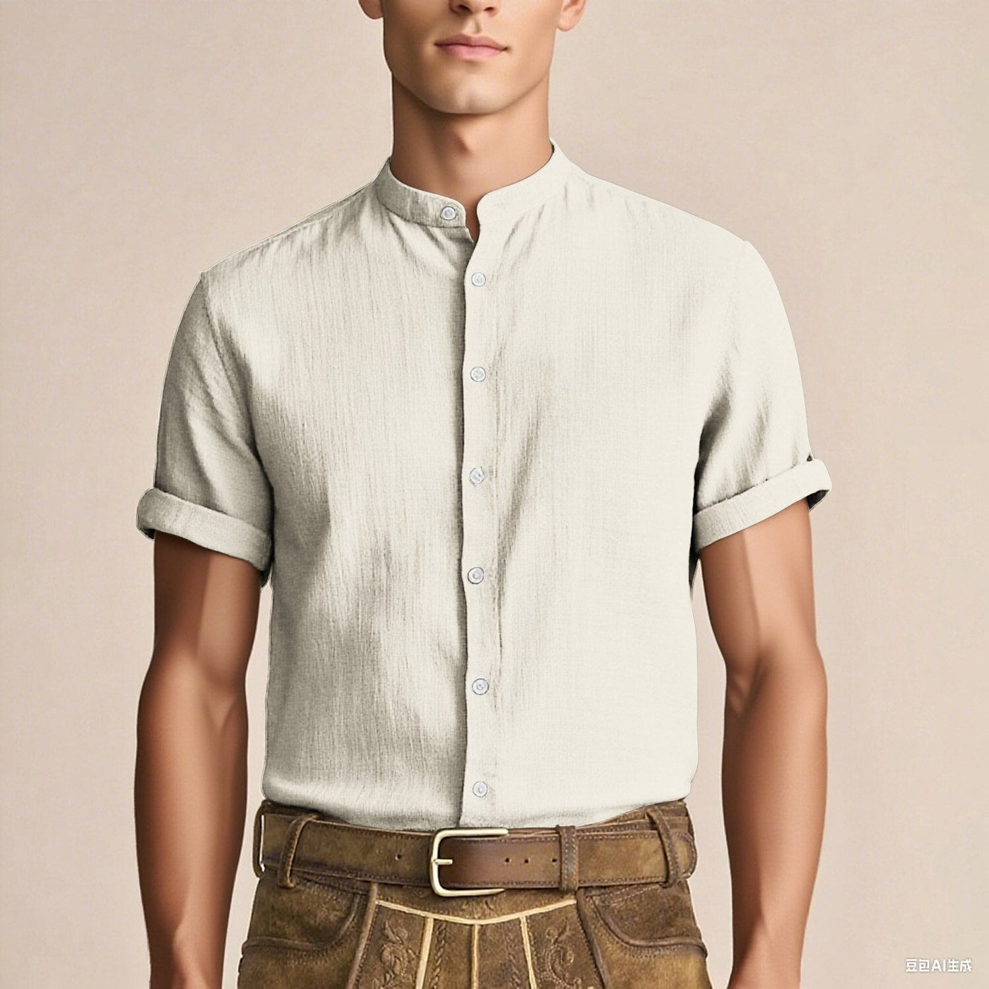 Men's Oktoberfest Linen Short Sleeve Shirt