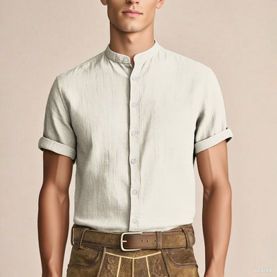 Men's Oktoberfest Linen Short Sleeve Shirt