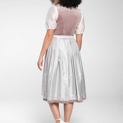 Oktoberfest Pink Dirndl Dress with Apron