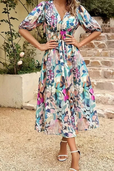 Ludivine - Damen Sommerkleid mit Blumenmuster