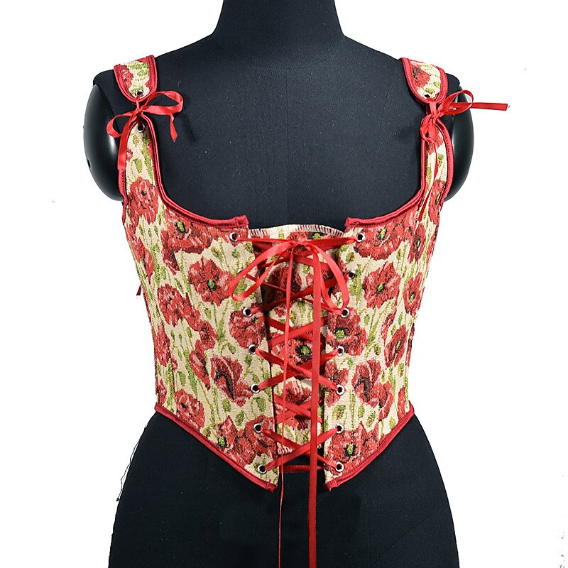 Renaissance Style Lace Design Corset Vest Bustier