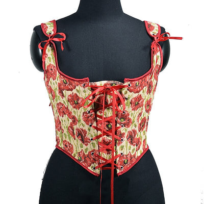 Renaissance Style Lace Design Corset Vest Bustier
