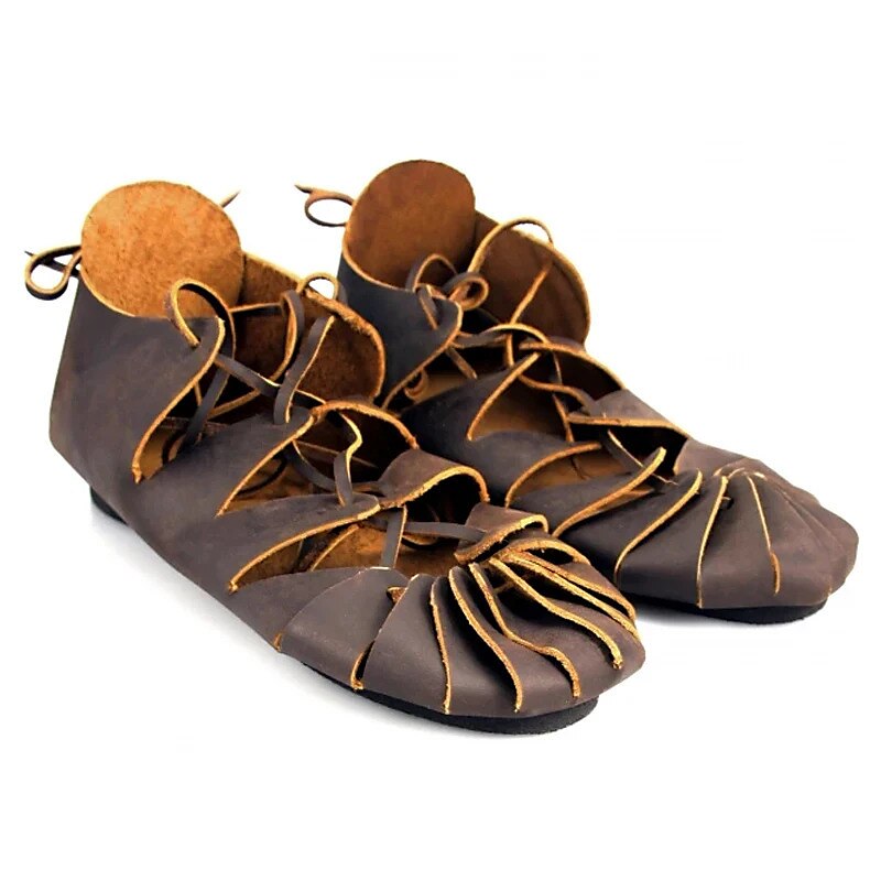 Medieval Peasant Shoes Celtic Style Lace-Ups
