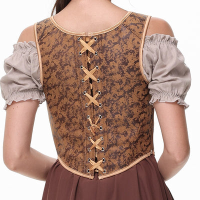 Renaissance Tie-Shoulder Corset Lace-up