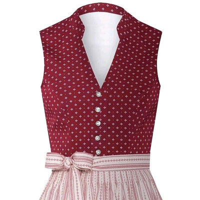 Oktoberfest Red Polka-dot Dirndl with Apron