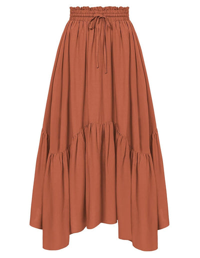 Renaissance High Waist Maxi Skirts with Pockets