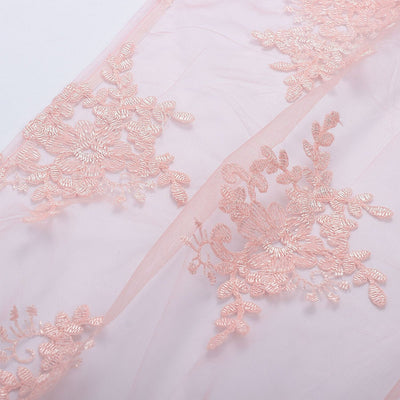 Oktoberfest Pink Embroidered Dirndl Dress with Lace Apron and Blouse