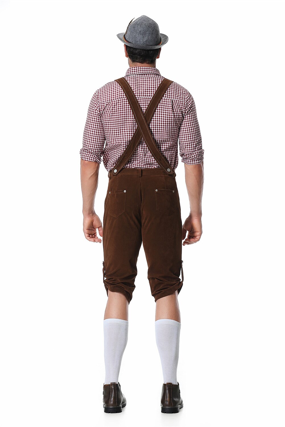 Oktoberfest Men’s Costume Set with Shirt, Suspenders and Hat